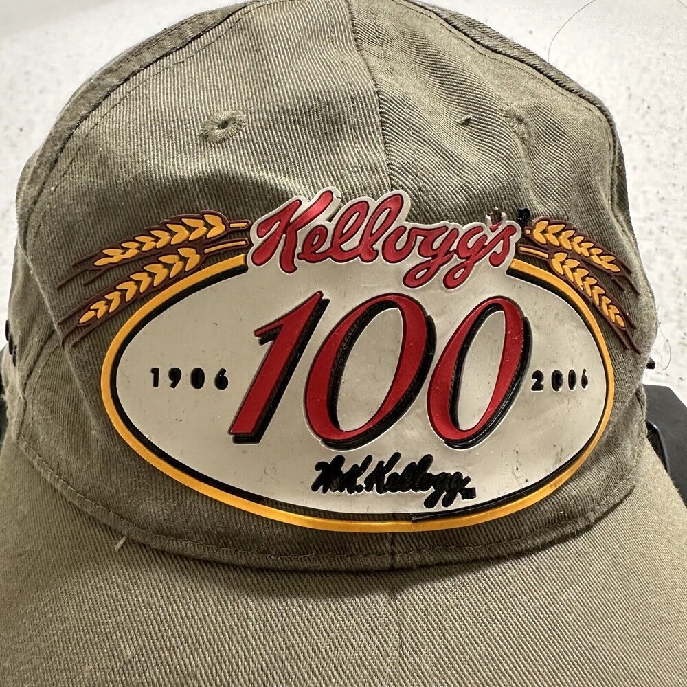 Kellogg's 100 Year Anniversary Adult One Size Tan Hat Baseball Cap 2006 Y2K - Picture 6 of 9